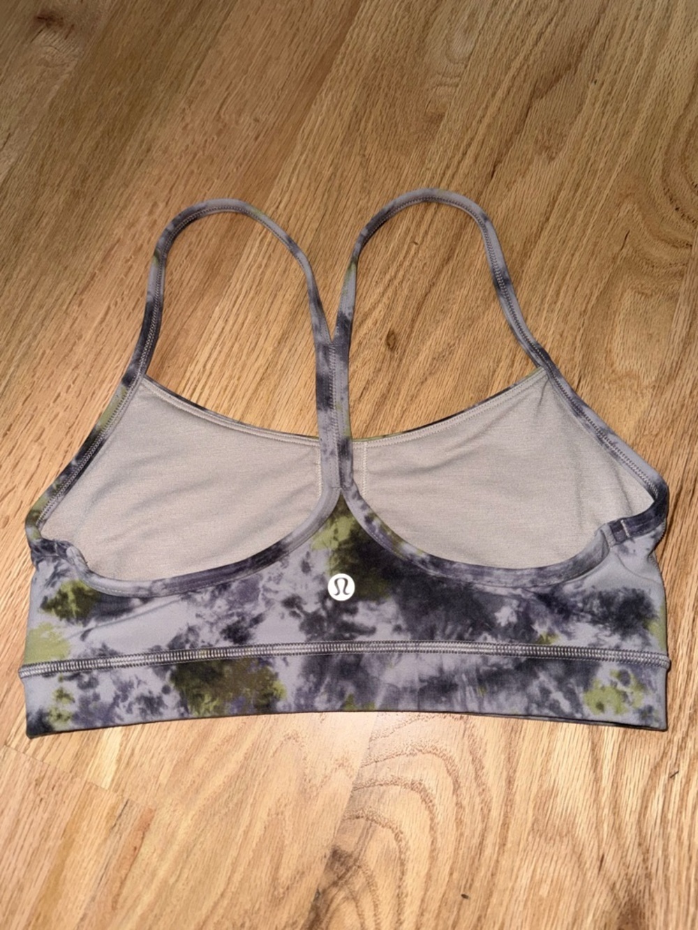 Lululemon Flow Y Nulu Bra *Light Support, A–C Cups Tie Dye Mauve Grey Multi 6
